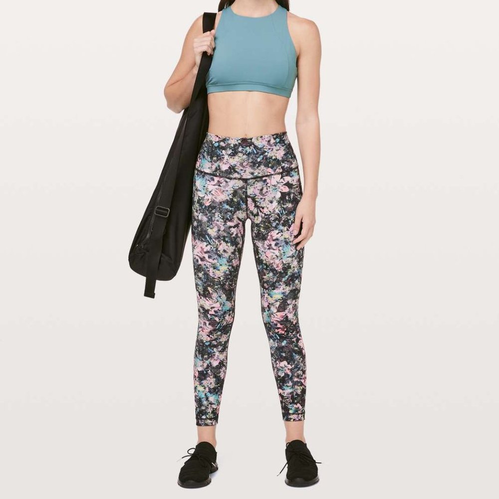 LULULEMON black dappled daze Wunder Under High-Rise 7/8 Tight - Picture 5 of 12